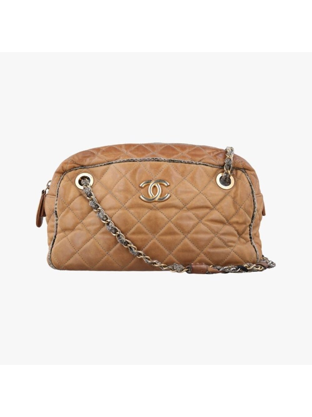 Chanel Quilted Brown Leather